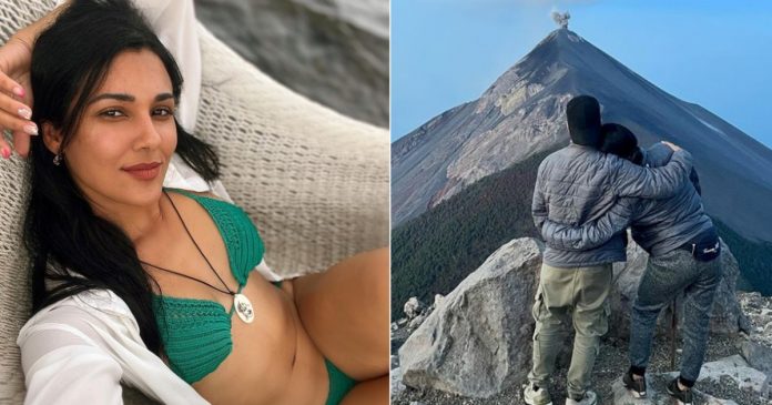 Camila Arteche en el Volcán de Fuego y paisajes de lagos durante su viaje a Guatemala